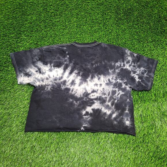 Aaliyah Crop-Top Tie-Dye Shirt Womens Large 21x19 Pop-Art - Picture 6 of 11